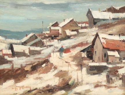 Jean Cheller - Peisaj de iarnă în Dobrogea