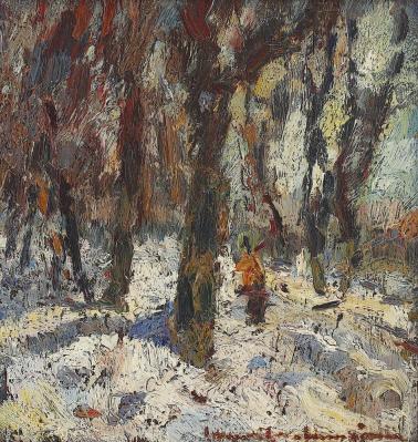 Rudolf Schweitzer-Cumpăna - Drum de iarnă prin pădure