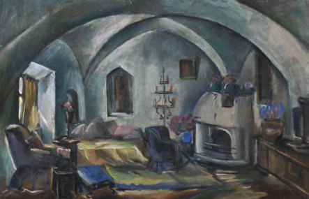 Elena Popea - Interior din castelul Bran1