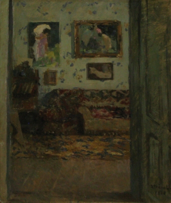 Ipolit Strambu - Interior in casa artistului