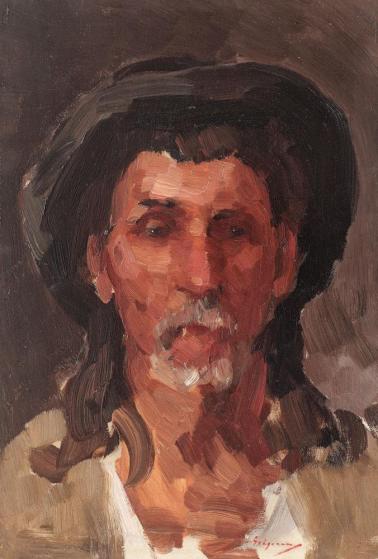 Nicolae Grigorescu - Portret de ţăran (Matei Rudaru)