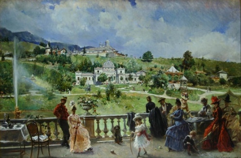 Theodor Aman - Pe terasa la Sinaia (1888)